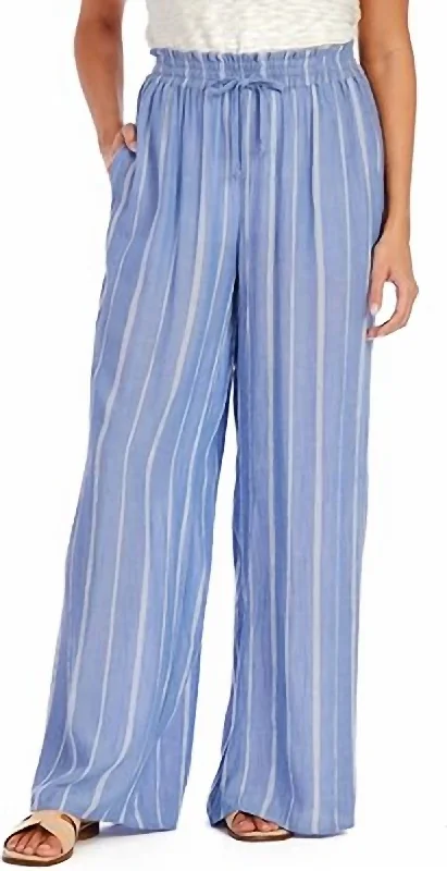Soft Layers Clothing Day-to-day Fashion Emily Smocked Trousers In Blue