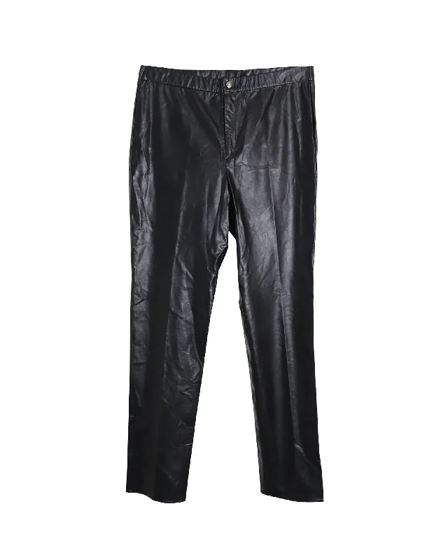 Simple Wear Fits Affordable Layers Isabel Marant Etoile Slim Fit Trousers in Black Faux Leather Simple Wear Fits Affordable Layers Isabel Marant Etoile Slim Fit Trousers in Black Faux Leather