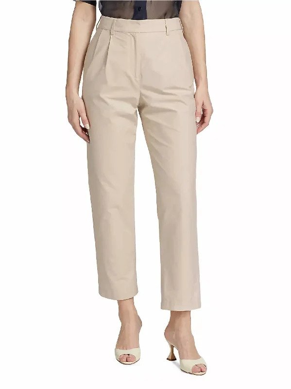 Simple Wear Fits Relaxed Fashion Ivy Tailored Straight-Leg Pants In Khaki