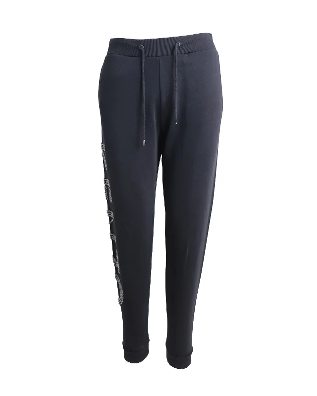 Soft Apparel Pieces Relaxed Pieces Kenzo Logo Printed Joggers in Black Cotton