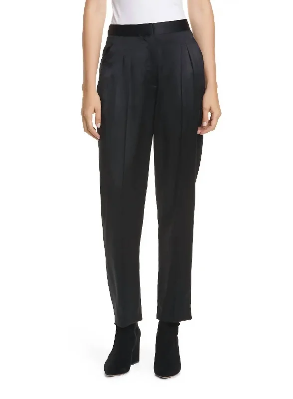 Relaxed Wardrobe Styles Casual Layers Lia Charmeuse Pant In Black
