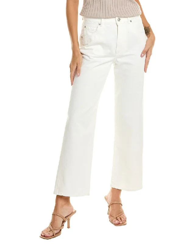 Fashionable Comfortwear Simple Comfortwear Loro Piana Cropped High-Rise White Straight Leg Jean Fashionable Comfortwear Simple Comfortwear Loro Piana Cropped High-Rise White Straight Leg Jean