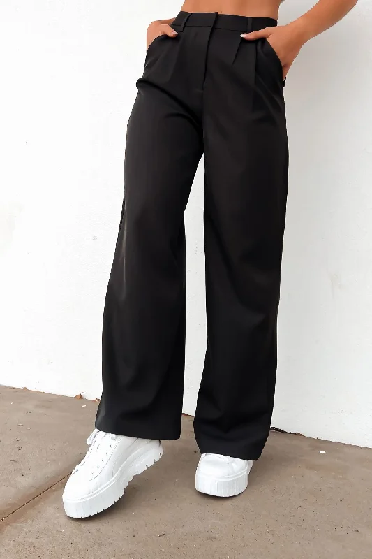 Comfortable Textiles Wear Cozy Dresses Lucas Pant Black
