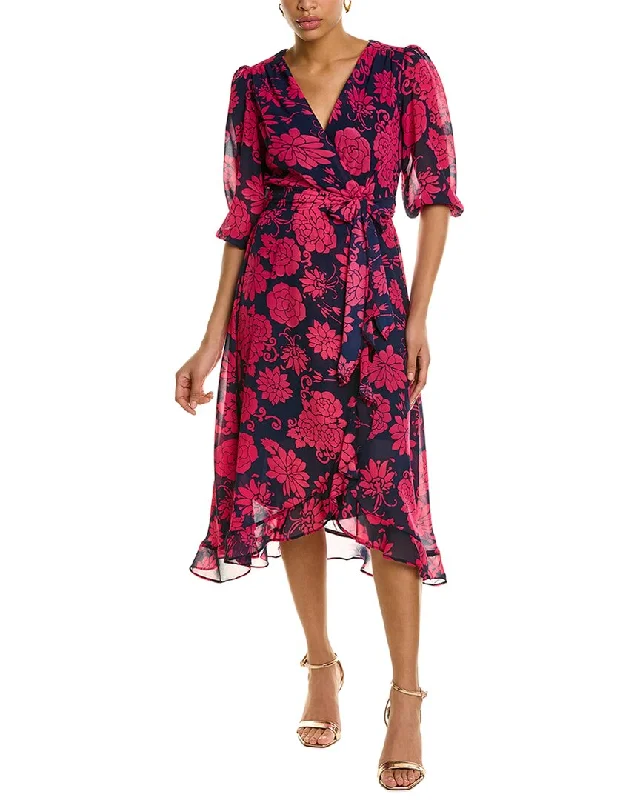 Soft Textured Wear Easy Fashion Maison Tara Chiffon Midi Dress