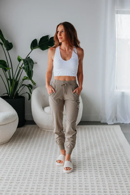 Streetwear Comfort Soft Apparel Malena Active Joggers - Mushroom