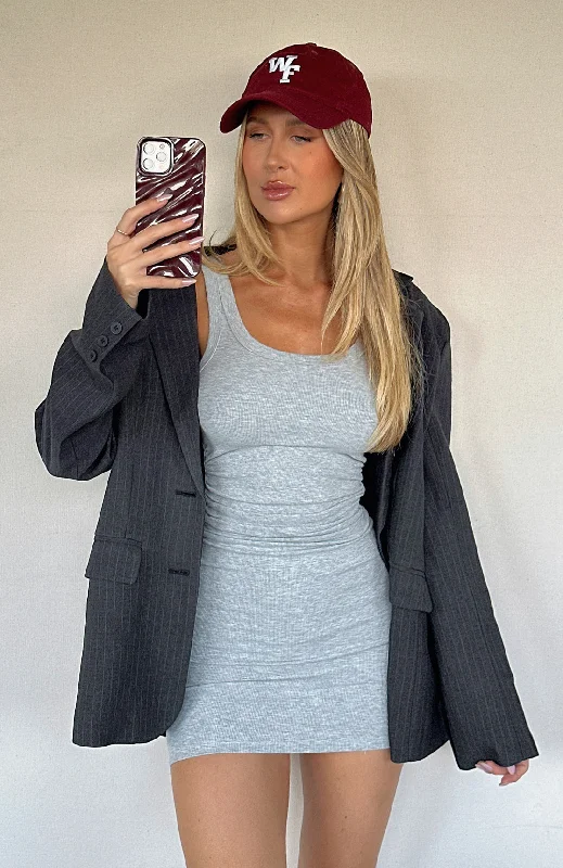 Streetwear Comfort Versatile Styles Need You To Know Ribbed Mini Dress Grey