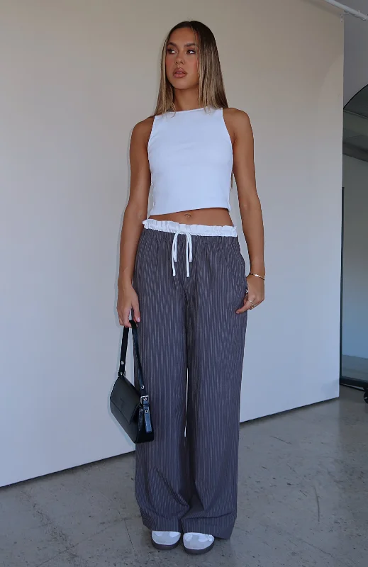 Simple Fashion Styles Fashionable Comfortwear Never Leave My Side Pants Grey Pinstripe Simple Fashion Styles Fashionable Comfortwear Never Leave My Side Pants Grey Pinstripe