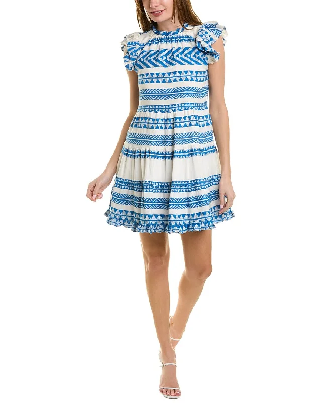 Sail to Sable Tiered A-Line Dress