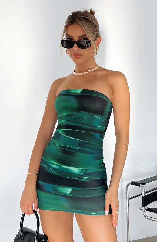 Simple Fashion Layers Everyday Styles Spark The Passion Mini Dress Green Distortion