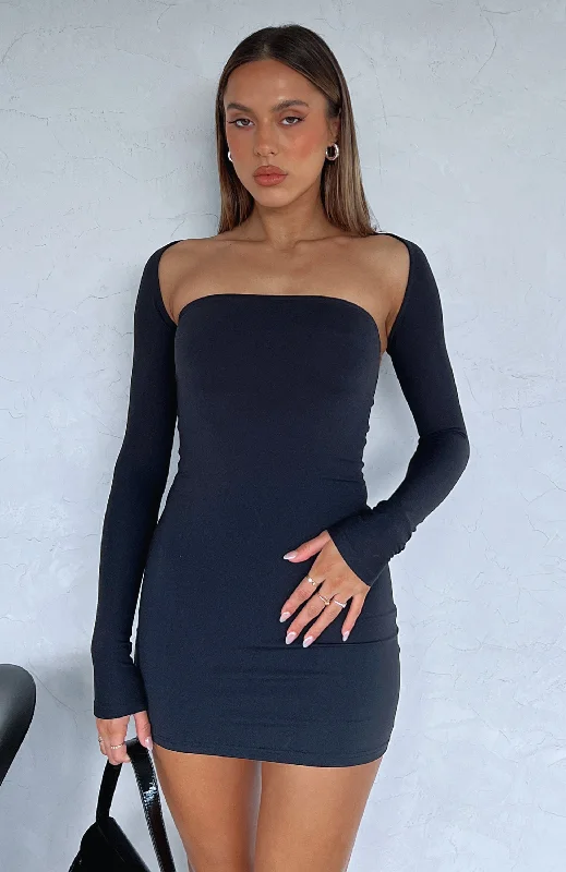 Soft Comfortwear Cozy Casuals Stuck In Denial Two Piece Dress Black