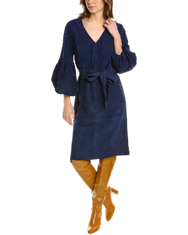 Simple Wear Fits Trendy Layers Trina Turk Priya Suede Dress