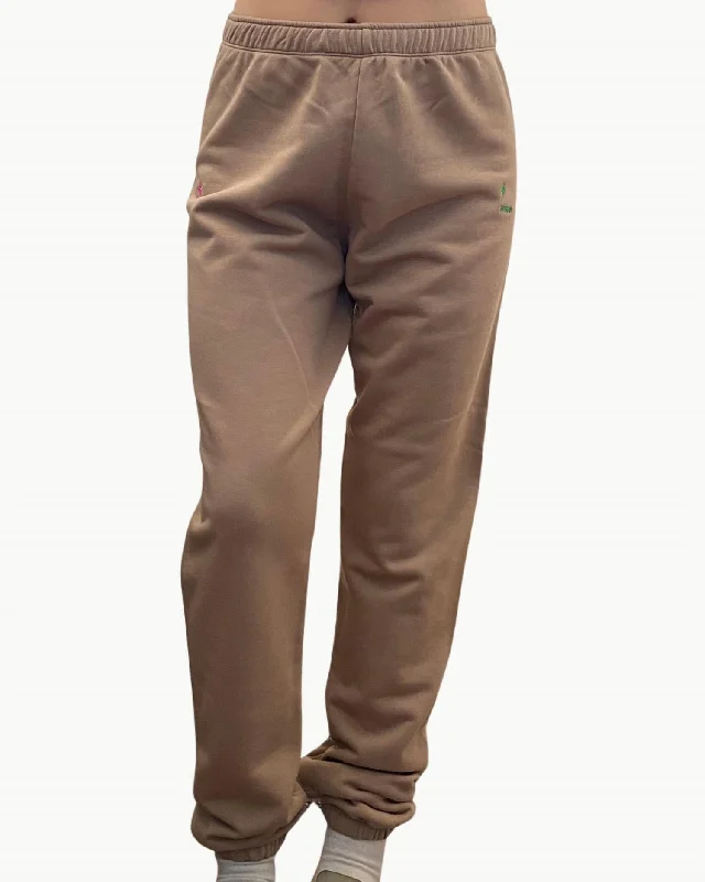 Chic Comfort Pieces Relaxed Pieces Women's Khei Jogger Pants In Caramel Brown Water