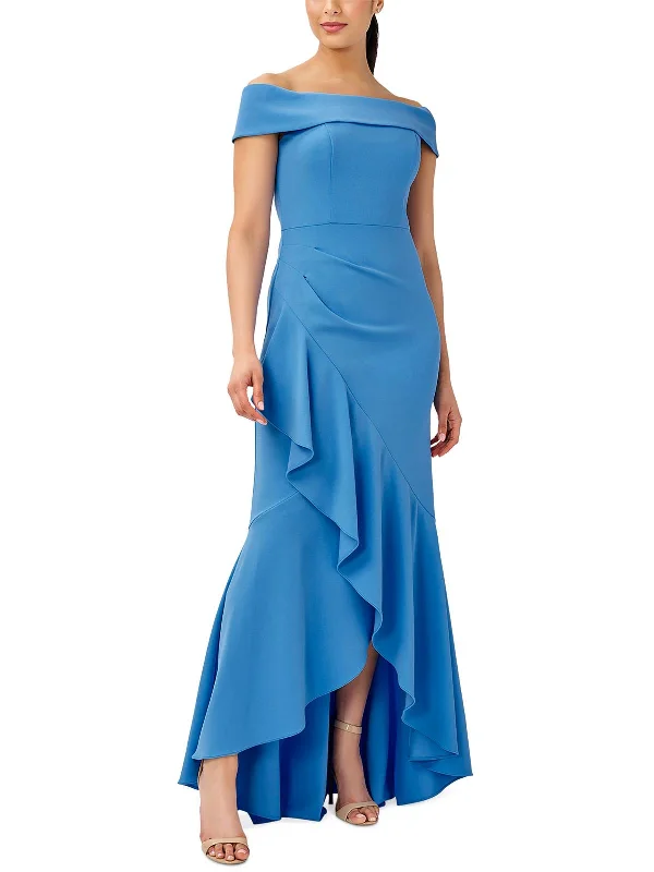 Effortless Chic Style Trendy Comfortwear Womens Knit Off-The-Shoulder Evening Dress