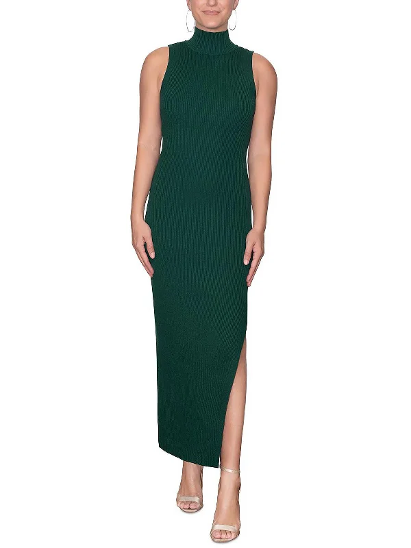 Practical Cozy Looks Stylish Outfits Womens Mock Neck Midi Sweaterdress