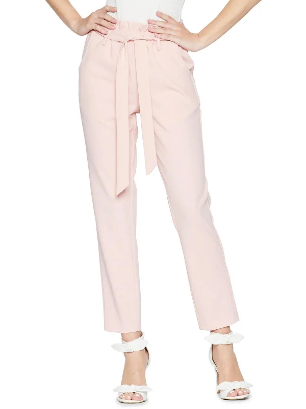 Casual Comfort Clothing Simple Comforts Womens Paperbag Belted Ankle Pants
