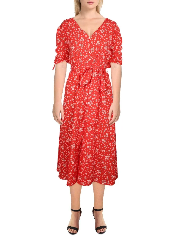 Relaxed Wardrobe Styles Cozy Wearables Womens Ruched Midi Shirtdress