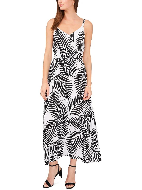 Effortless Fashionwear Simple Wear Womens Tie Front Long Sundress
