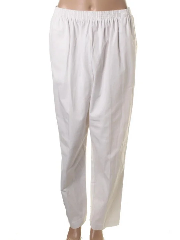 Cozy Street Looks Street Comfortwear Womens Twill Office Straight Leg Pants