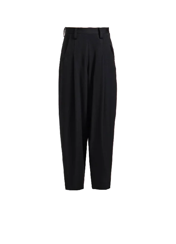 Simple Wear Fits Street Comfort WOOL GABARDINE SIDE OPEN PANTS