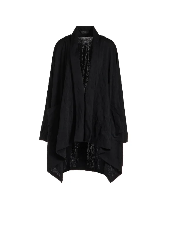 Warm Textures Simple Comfort Look 80/-C/Pe PONTE FRONT DRAPE CARDIGAN