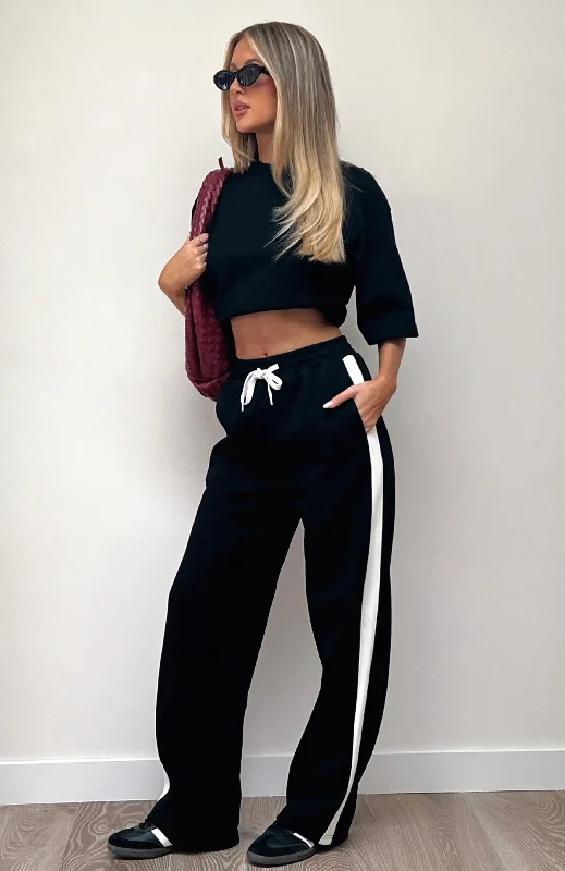 Comfortable Textiles Wear Trendy Layers You Thought Wrong Track Pant Black
