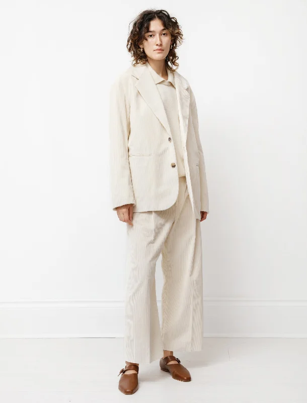 Fashion Layering Pieces Cozy Looks Oversized Blazer Corduroy White