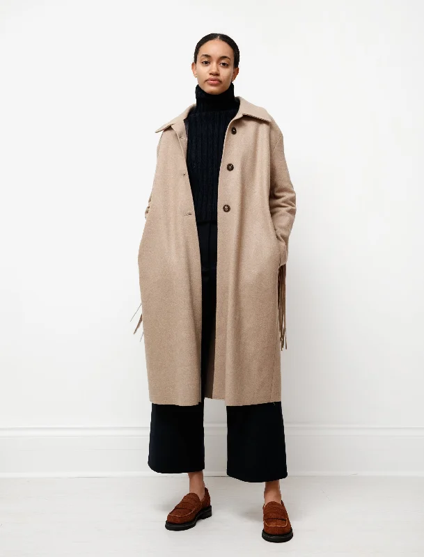 Comfortable Textiles Practical Comfort Fringe Coat Taupe