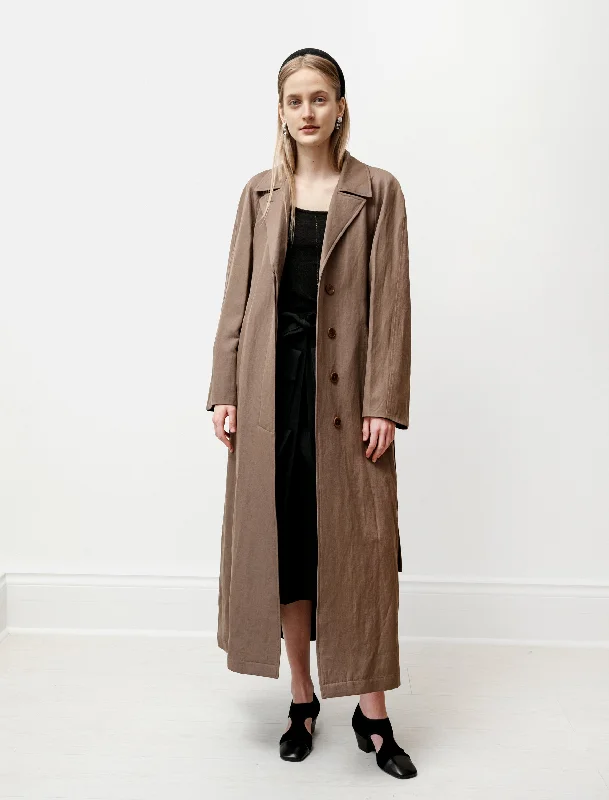 Cozy Fashion Styles Relaxed Fashion Straight Coat Kraft Brown