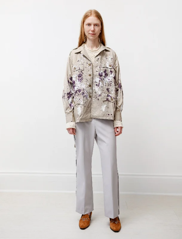 Comfortable Vibes Comfy Wear Safari Jacket Paint Splatters