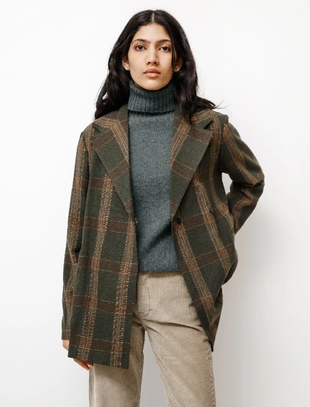 Cozy Day Outfits Soft Fit Clothing Overlap Blazer Green Columbia Check