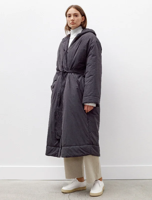 Everyday Wardrobe Essentials Classy Comfortwear Kariba Belted Wrap Puffer Coat Black