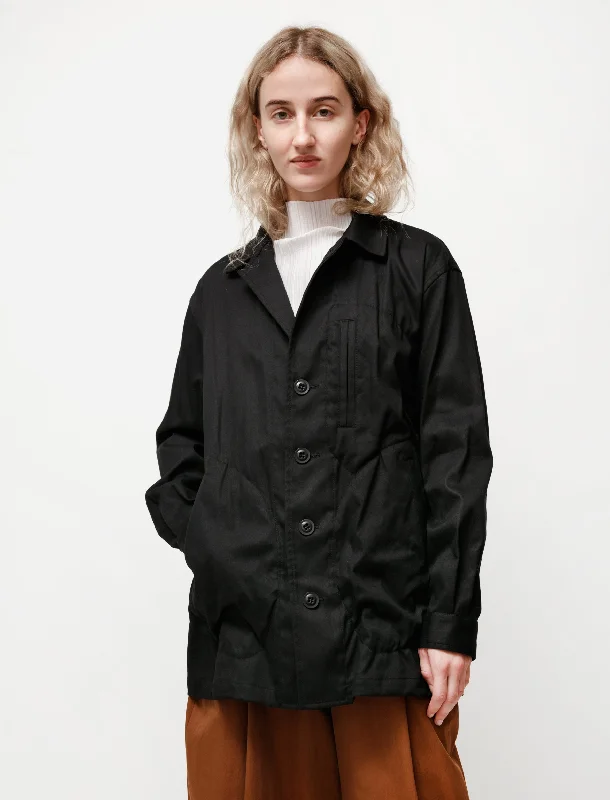 Relaxed Chic Easy Fashion Soft Twist Everyday Jacket Black