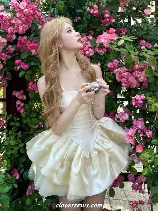 Stylish Comfort Look Cool Comfort Style Fashion Shiny Satin Tulle Bubble Mini Birthday Party Homecoming Dresses, CH0081 Stylish Comfort Look Cool Comfort Style Fashion Shiny Satin Tulle Bubble Mini Birthday Party Homecoming Dresses, CH0081