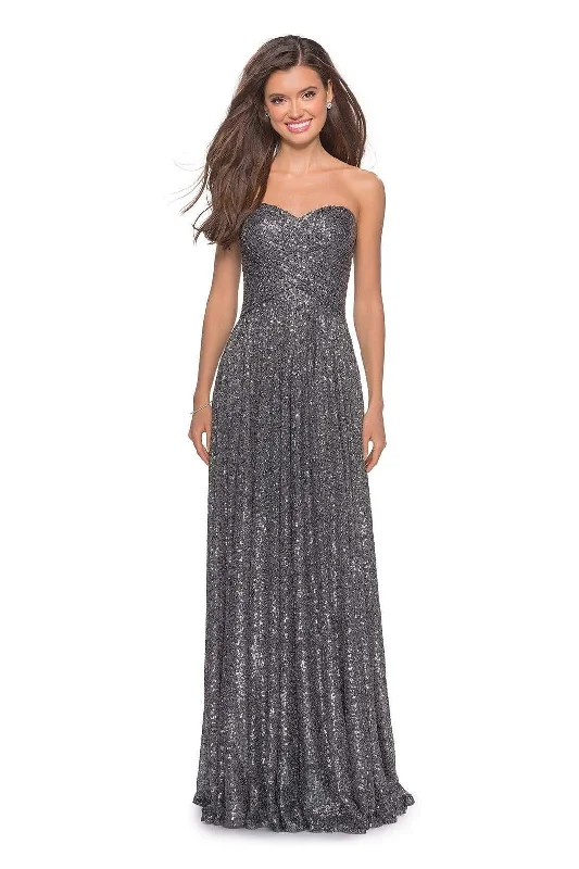 Cozy Essentials Relaxed Dressing La Femme - 27879 Ruched Sweetheart A-Line Evening Gown Cozy Essentials Relaxed Dressing La Femme - 27879 Ruched Sweetheart A-Line Evening Gown