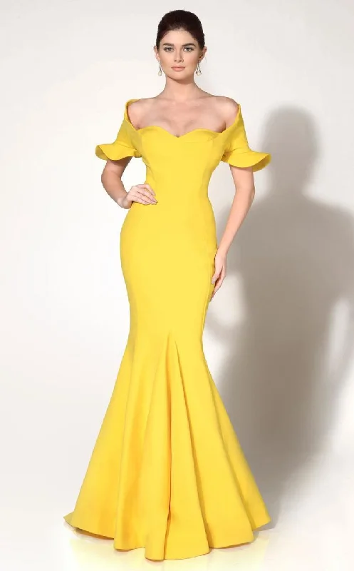 Smart Layered Looks Cozy Wearables MNM Couture - Ruffle Accented Mermaid Dress 2144A Smart Layered Looks Cozy Wearables MNM Couture - Ruffle Accented Mermaid Dress 2144A