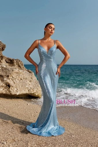 Chic Vibes Comfortable Fit Blush Prom Dress 12102