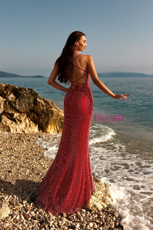 Warm Comfortable Pieces Soft Apparel Blush Prom Dress 12154