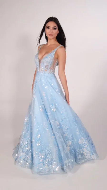 Chic Comforts Pieces Everyday Chic Ellie Wilde Glitter Tulle Ball Gown EW34105